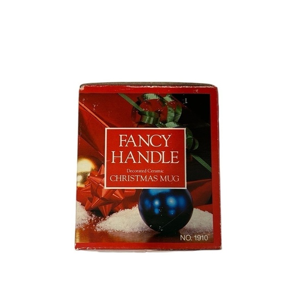 Christmas Mug with Fancy Handle Decorated - New in Box - Picture 11 of 15